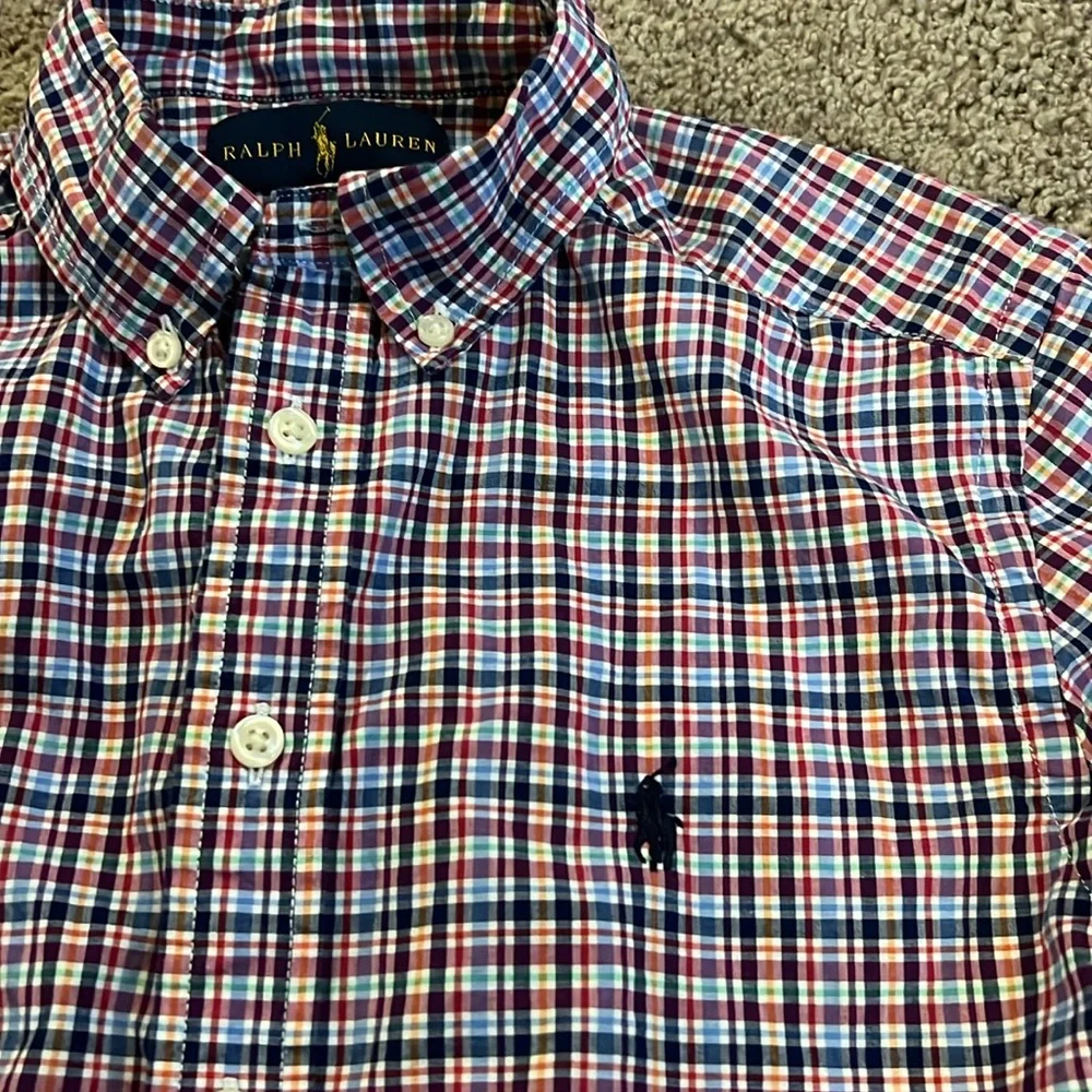 Plaid Ralph Lauren button down shirt